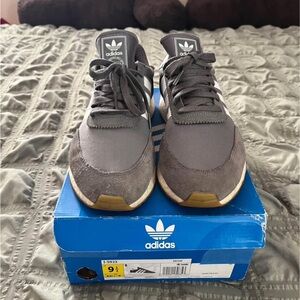 Adidas Men's Charcoal and Tan Sneakers